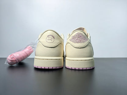 Travis Scott x Jordan 1 Retro Low Muslin Pink Sail Shy Pink