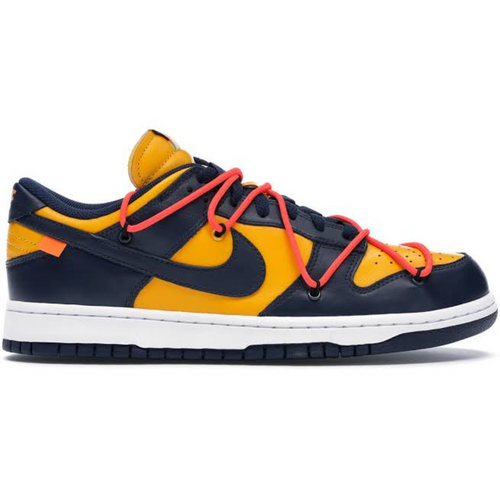 Nike Dunk Low Off White University Gold Mindnight Navy