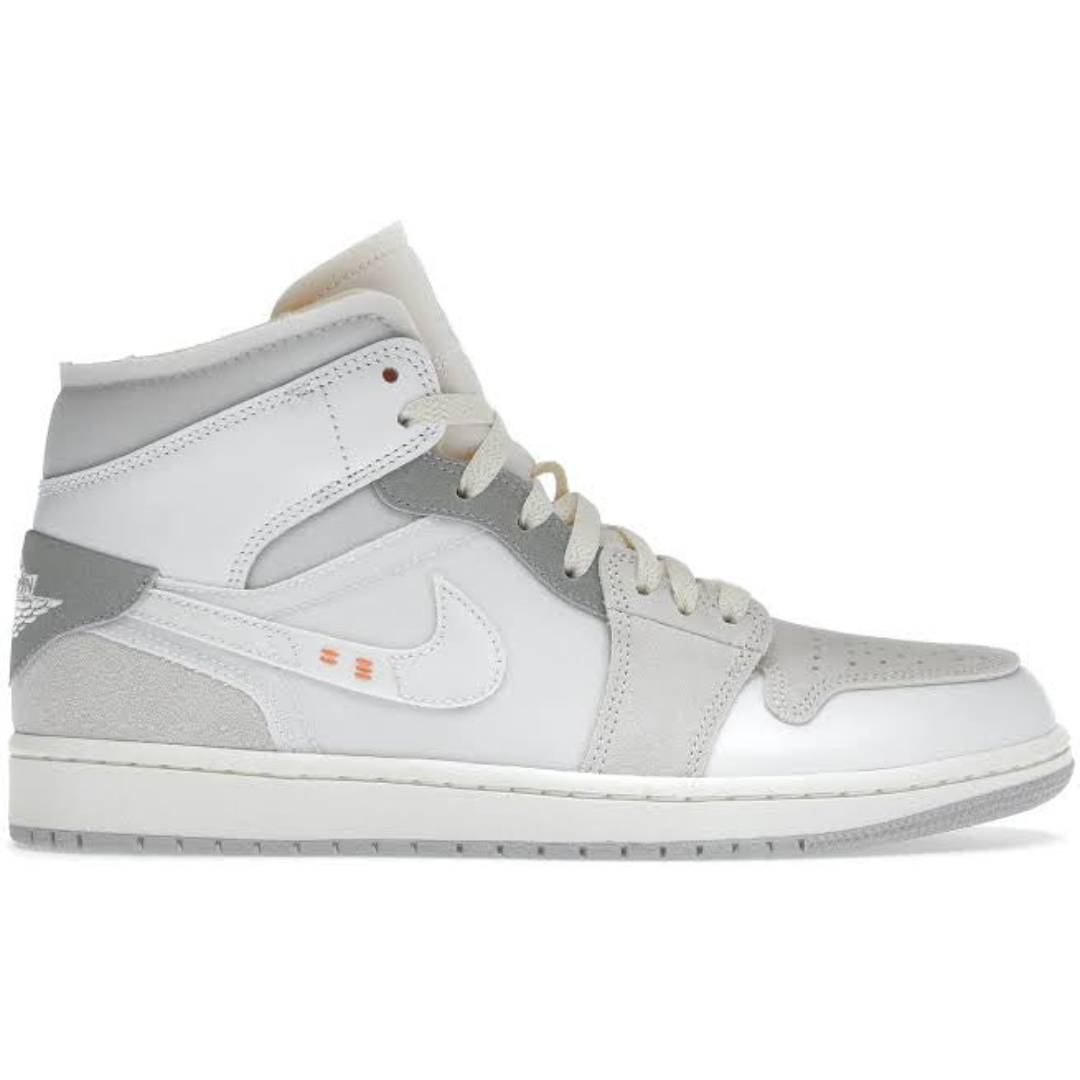 Jordan 1 Mid Craft Inside Out White Grey