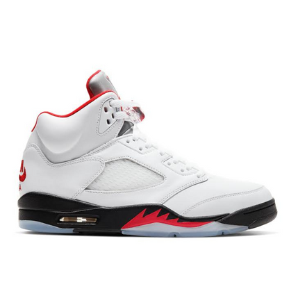 Jordan 5 Retro Fire Red Silver Tongue